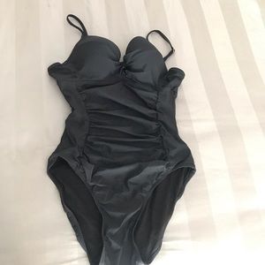 Spanx Love Your Assets Black One Piece Swim